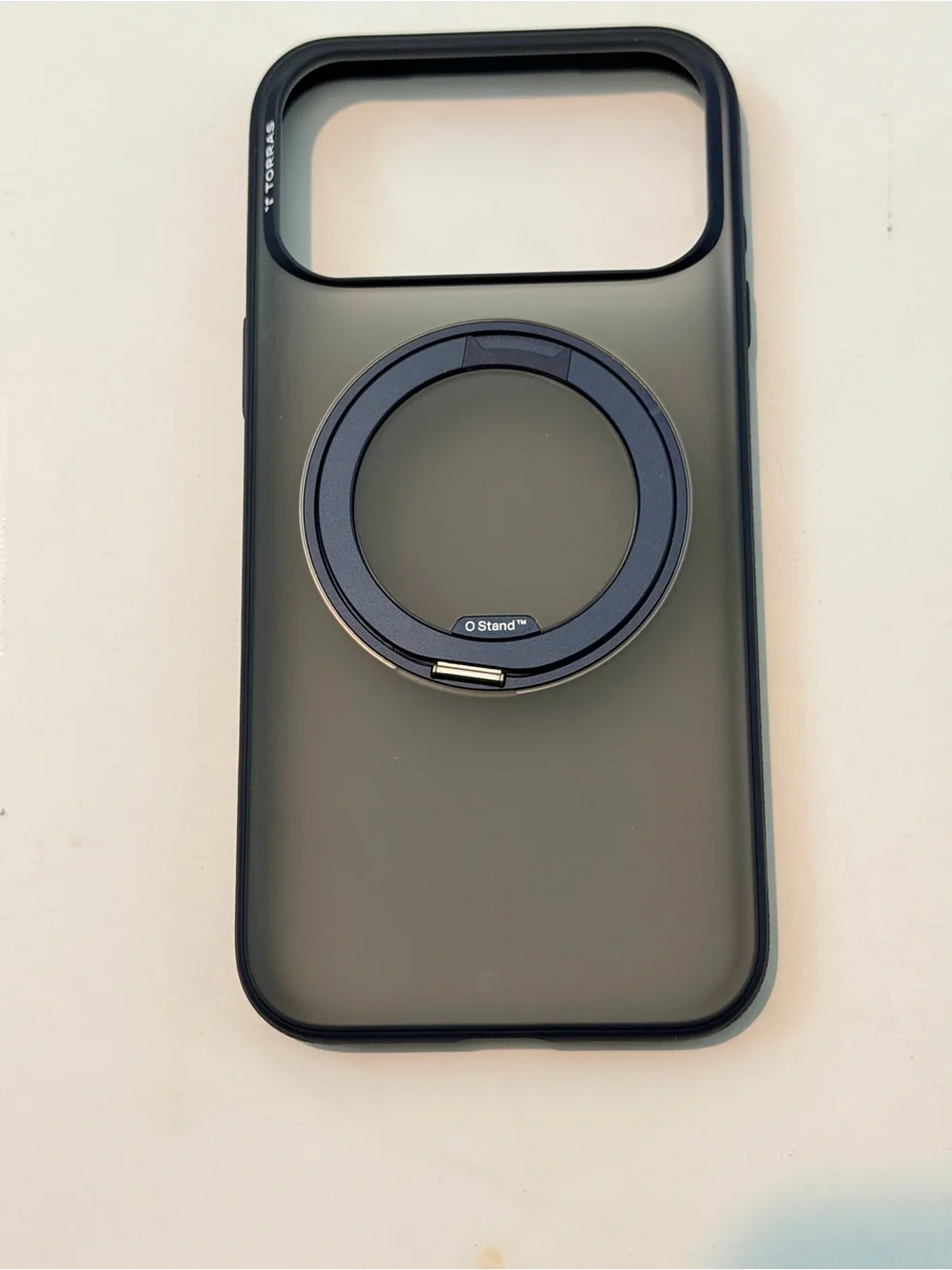 Matte Black Phone Case with Magnetic Ring Stand